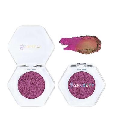 Holographic Glitter Eyeshadows Highly Colored Eye Shadow Multichrome Eyeshadows Makeup Cosmetics Eye Shadow Plate Multi-Dimensional Eye Makeup Eyeshadow for Women Girls 1pcs # 09