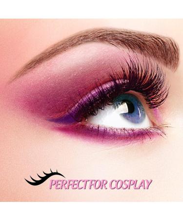 20 Pairs Wispy Mink Top & Bottom False Eyelashes Set with Applicator - Reusable Faux Mink Anime Lashes for Cosplay - Buy Online on SooperMarket.com
