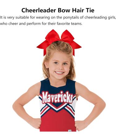 4 Pieces Ponytail Holder Cheerleading Girls Bow Hair Bows Cheering Large Bow Headband Jumbo Ponytail Elastic Hair Band Bowknot Hair Bands Headpiece (Red) - Buy Online on SooperMarket.com