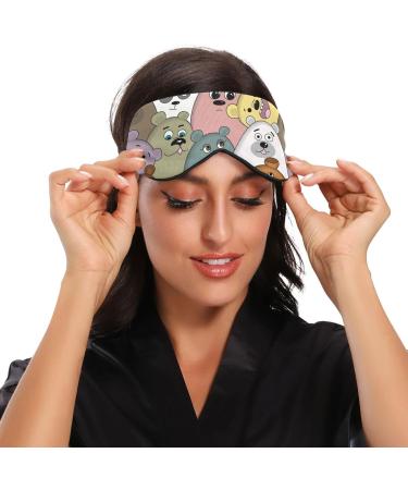 Haskirky Light Blocking Eye Mask - Breathable & Adjustable for Adults, Perfect for Travel, Yoga, Meditation & Deep Sleep - Comfortable & Smooth Office Sleep Mask - Colored Cartoon Design - Buy Online on SooperMarket.com