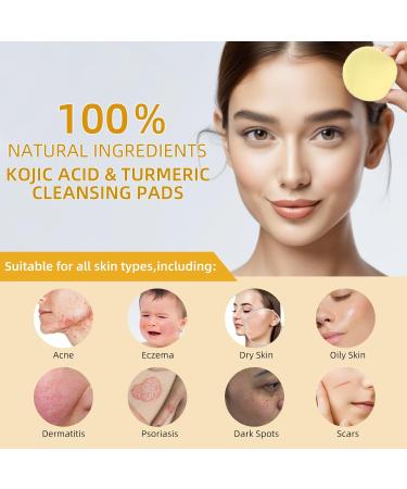 Buy Turmeric Cleansing Pads | Exfoliating Face Wash with Kojic Acid | Dark Spot Remover | International Shipping - Buy Online on SooperMarket.com