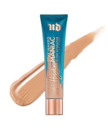 Urban Decay Hydromaniac Tinted Moisturizer - 24HR Hydrating & Glowy Medium Coverage Foundation - With Kombucha Filtrate + Marula Oil - Lightweight, Dewy Skin Finish 40 (light medium warm)