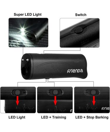 LED Ultrasonic Dog Repeller and Trainer Device 3 in 1 Anti Barking Stop Bark Handheld Dog Training Device (Black) - Buy Online on SooperMarket.com