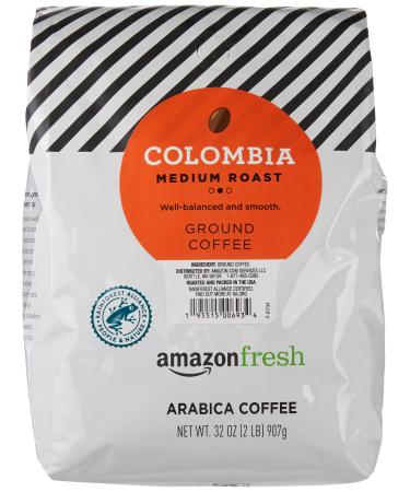 AmazonFresh Colombia Ground Coffee, Medium Roast, 32 Ounce