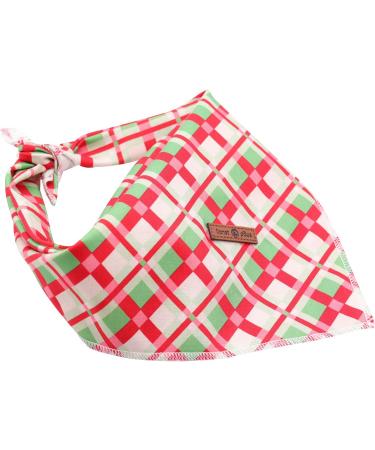 Lionet Paws Dog Bandana - Green Rhombus Headscarf for Small Medium & Large Dogs | Triangular Dog Scarf (Pack of 1) - Buy Online on SooperMarket.com