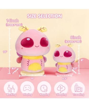 Mewaii 8'' Maple Leaf Moth Mushroom Pillow Plush Toy - Soft and Cuddly Stuffed Animal for Kids - Buy Online on SooperMarket.com