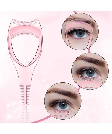 7-Piece Eyelash Mascara Tool Set for Women - Applicator, Lash Guard, Comb Separator, Curler, Tweezers - Black Pink - Buy Online on SooperMarket.com