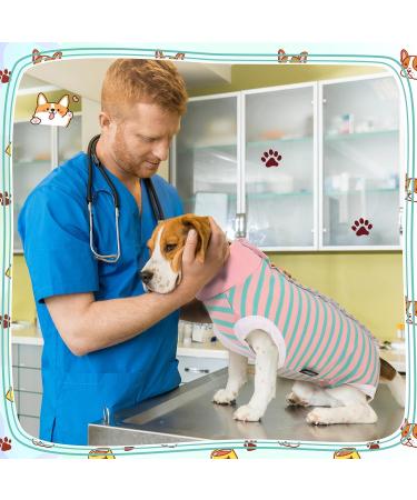 Zuimei Dog Surgery Recovery Suit Striped Dog Surgical Recovery Suit Anti-licking Dog Post Surgery Bodysuit Dog Recovery Shirt Dog Onesie Vest For Wound Protection E-Collar Alternative(Green S) pink green S - Buy Online on SooperMarket.com