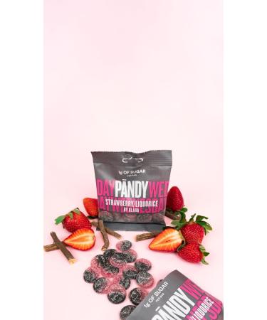 PANDY Strawberry Liquorice Gummy Candies - Low Sugar & Calorie Classic Treat | 50g Bag - Buy Online on SooperMarket.com