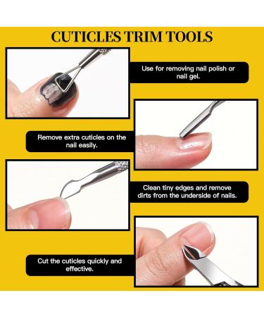 FANDAMEI 12pcs Nail Files Set with Cuticle Nipper, Buffer, Pusher, Remover Tool Manicure Kit Yellow - Buy Online on SooperMarket.com