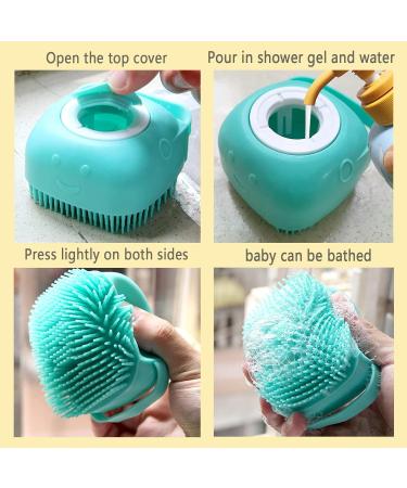 Youery 3-Piece Silicone Pet Bathing Brush Set for Dogs & Cats - Massage Shower Gel Handle Ideal for Grooming & Spa - Buy Online on SooperMarket.com