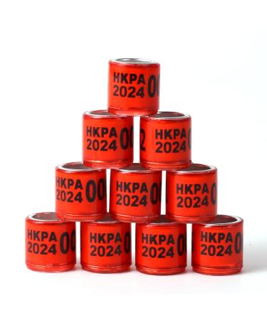 100PCs multicolor aluminum pigeon leg rings Tauben leg rings identify tapes plastic with 2024 hkpa training identify birds footring red