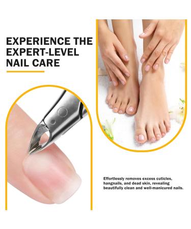 BEZOX Professional Cuticle Clipper - Half Jaw (5mm) Precision Cutters with Silicone Handle for Expert Manicures | Premium Red Nail Tool for Salon-Worthy Finish - Buy Online on SooperMarket.com