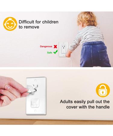 Outlet Covers Baby Proofing (40 Pack) with Hidden Pull Handle Outlet Plug Covers Prevent Electric Shock Hazard Outlet Protector Difficult for Kids to Remove Child Proof Outlet Covers Outlet Cap 40 Count (Pack of 1) - Buy Online on SooperMarket.com