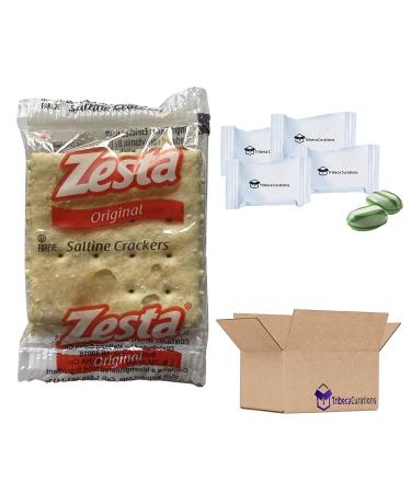 Saltine Crackers Individually Wrapped Twin Pack by Tribeca Curations | 2 Ounce | Pack of 100 with Tribeca Mints Salted 2 Count - Buy Online on SooperMarket.com