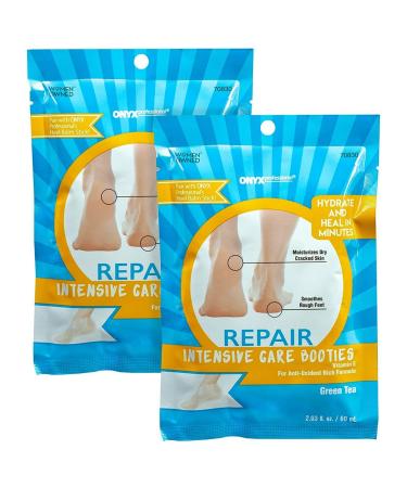 Onyx Professional Moisturizing Socks Foot Mask (2 Pack) Cracked Heel Repair Dry Feet Treatment Foot Moisturizer - 10 Minute Dry Feet Hydrating Mask For Smooth Baby Soft Healthy Feet