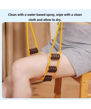 Wooden Back Massage Device - Meridian Therapy Band for Lymphatic Drainage & Muscle Regeneration | Neck Leg & Back Relief - Buy Online on SooperMarket.com