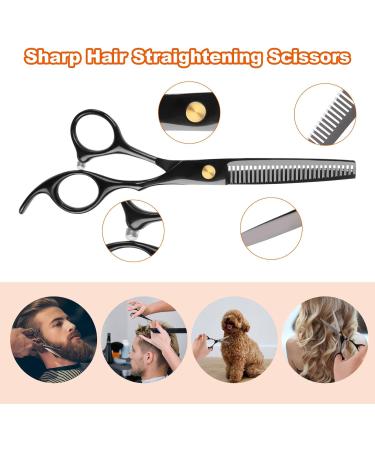 NVIYAM Hairdressing Scissors Set 15 Pieces Hair Cutting Scissors Professional Set 6.7 Inch Hair Cutting Scissors Professional Thinning Scissors Set for Women Men Children Family Hairdressing - Buy Online on SooperMarket.com