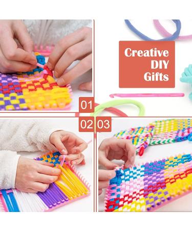 Windspeed 336 Pcs Loop Potholder Kit - 14 Colors Elastic Weaving Loom Loops for Kids DIY Crafts | Includes 2 Crochet Hooks - Buy Online on SooperMarket.com