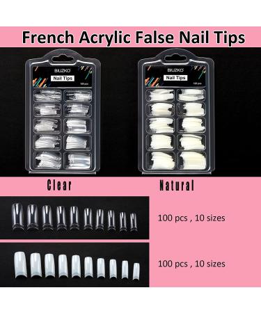 Professional Acrylic Nail Kit - Full Set with Acrylic Powder, Liquid, Practice Finger, Brush Tips - DIY Beginners Set - Buy Online on SooperMarket.com
