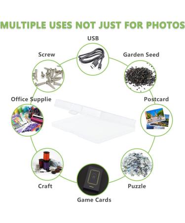 IDekooror 5x7 Photo Case - Clear Photo Box Storage and Craft Keeper | 18 Inner Photo Organizers for Greeting Cards | Extra Large Size - Buy Online on SooperMarket.com