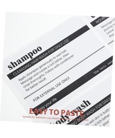 KICHOUSE 8 Sheets Bathroom Bath Tags Conditioner Labels Skincare Toiletries Sticker Shampoo Water Proof - Buy Online on SooperMarket.com