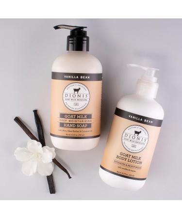 Dionis Goat Milk Skincare Vanilla Bean Body Lotion & Hand Soap Gift Bundle - Moisturizing Vanilla Scented Cream & Liquid Soap Set - 8.5 oz Pump Bottles - Buy Online on SooperMarket.com