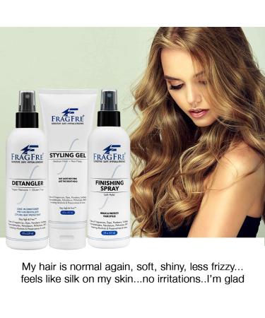Hair Styling Set for Sensitive Skin 8 oz/ea (3-Pack Gift Set) - Detangler-Styling Gel-Finishing Spray - Fragrance Free Paraben Free Hypoallergenic - No Burning or Itching Hair Styling - Vegan - Buy Online on SooperMarket.com