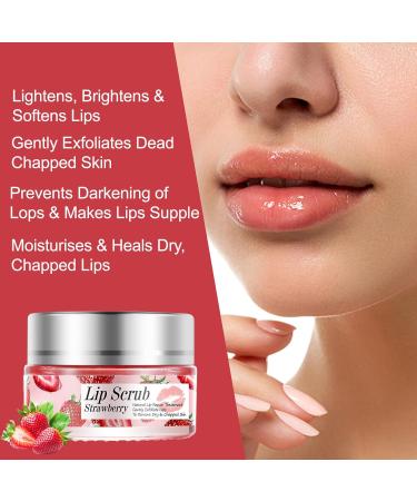 Trendyfave Strawberry Lip Scrub Lip Exfoliator Moisturising Scented Lip Scrub For Exfoliating & Smoothing Lips Lip Scrub Exfoliator & Moisturizer Hydrating Lip Balm Lip Care - Buy Online on SooperMarket.com