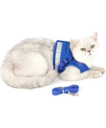 Ranphy Cat Dishes with Leash - Soft Fabric Harness & Breakable Paddle for Small & Adult Cats - Blue - Buy Online on SooperMarket.com