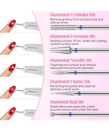 Maquita Nail Miller Attachments - 4 Ceramics & 8 Tungsten Alloy Bits for Gel & Acrylic Nails - Professional Manicure & Pedicure Accessories - Buy Online on SooperMarket.com
