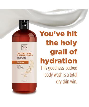 Soapbox Coconut Milk & Sandalwood Body Wash - Moisturizing Cleanser with Aloe Vera & Shea Butter | Paraben, Gluten, and Cruelty Free | Vegan | 16oz Bottles (Pack of 3) - Buy Online on SooperMarket.com