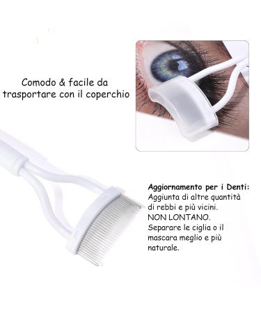 MSQ Stainless Steel Eyelash Comb - Curly Winder & Separator Tool for Perfect Mascara Application - Buy Online on SooperMarket.com
