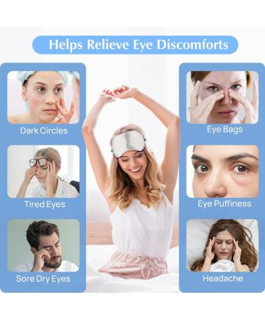 ASpaces Cooling Eye Mask with Reusable Gel Bead Packs - Pearl Gray - Buy Online on SooperMarket.com