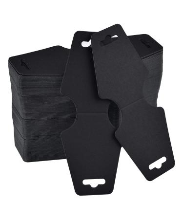 Coopay 200 Pieces Necklace Display Cards Blank Necklace Card Holder Kraft Paper Jewelry Display Hanging Cards for Necklaces  Bracelets  Jewelry Hang Tags  4.7 x 2 Inches (Black)
