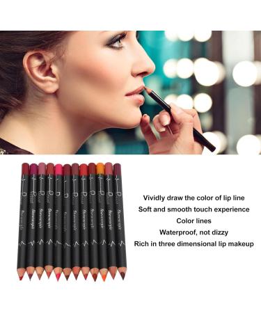 12Pcs Lip Liner Set Lip Liners Lipliner Set Lip Liner Pencil Lip Liner Contour Pencil Matte Lipstick Makeup Tool Set Long Lasting Lip Liners - Buy Online on SooperMarket.com