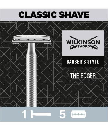 Wilkinson Sword Edger Razor - Pack of 1 Handle & 5 Rechargeable Blades | International Shipping Available - Buy Online on SooperMarket.com