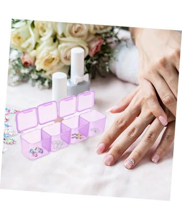 ABOOFAN 2 Sets Nail Art Storage Box Makeup Drawer Ornament Container Storage Containers Manicure Accessories Holding Dip Powder Organizer Diamond Box Abs Desktop - Buy Online on SooperMarket.com