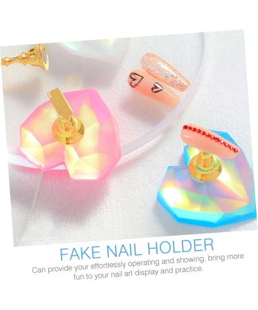 Mikinona 4 Sets Nail Holder Nail Stand Nail Tip Holders Nail Art Base Nail Art Tool Nail Tip Display Stand Nail Art Stand Nail Display Stand Nail Practice Stand Tool for Nail Art - Buy Online on SooperMarket.com