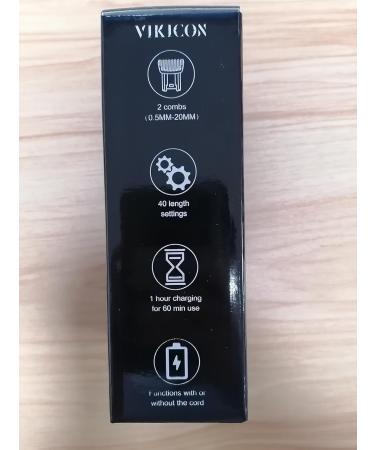 VIKICON Beard Trimmer for Men Electric Hair & Stubble Clipper 40 Length Settings Rechargeable Facial Trimmers w/2 Combs Professional Self Sharpening Blades 150 min Cordless Usage Gift for Men - Buy Online on SooperMarket.com