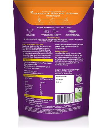 Eat Water Slim Rice Organic - Shirataki Keto Paleo Diet & Vegan Food Low Calorie Food Microwaveable Sugar & Free Fat Free | Ready to Eat (270g) - Buy Online on SooperMarket.com