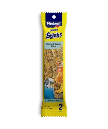 Vitakraft Parakeet Banana Sticks Treat 1.4 Ounce Bag (21119)