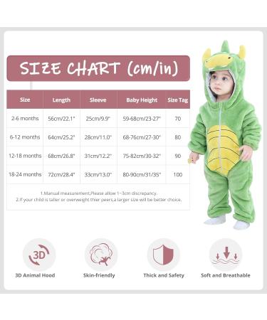 COOKY.D Unisex Winter Animal Hooded Baby Romper 18-24 Months - Green - Buy Online on SooperMarket.com