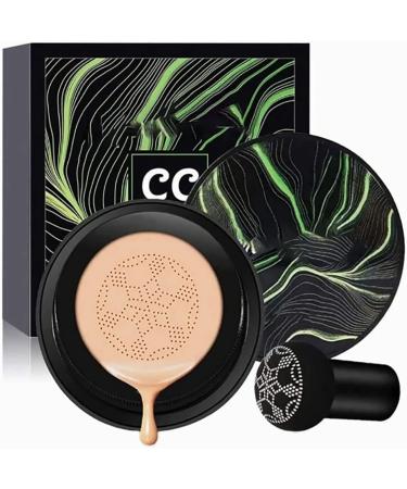 Verdant Touch Face Makeup Foundation Air Cushion BB Cream Foundation with Mushroom Sponge Long Lasting Concealer Tone Up Moisturizing CC Cream Ivory Color - Buy Online on SooperMarket.com