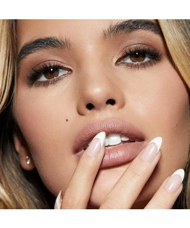 Static Nails Reusable Pop-On Manicure Set  Non-Damaging Glue-On Nails (At The Ivory Almond) - False Nails with Static Nail Glue  Nail Set  Fake Acrylic Press On Nails
