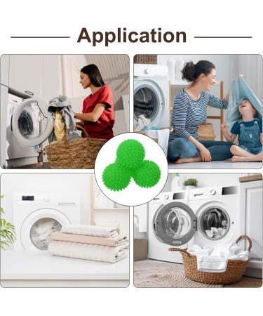 Reusable Vinyl Laundry Dryer Balls - 4pcs | Reduce Wrinkles Static & Drying Time | Eco-Friendly Fabric Softener - Buy Online on SooperMarket.com