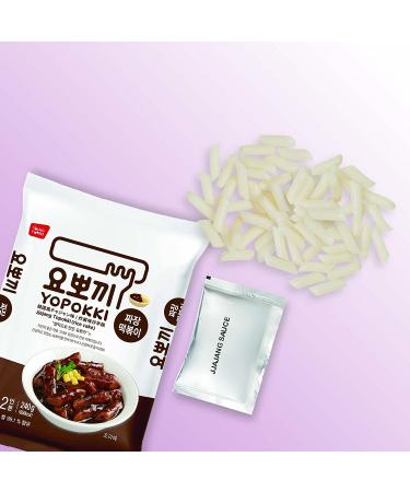 Yopokki Jjajang Tteokbokki Pack - Korean Instant Retort Rice Cake with Jjajang Sauce (Pack of 2) | Korean Snack - Buy Online on SooperMarket.com