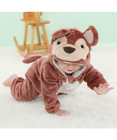 COOKY.D Unisex Winter Hooded Romper Jumpsuit 6-12 Months - Squirrel Design - Buy Online on SooperMarket.com