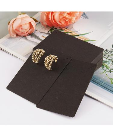 120-Set Earring Display Cards with Self-Seal Bags - Necklace Holder Earring Tags for Jewelry - Black, 3.5 x 2.4 Inches - Buy Online on SooperMarket.com
