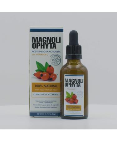 Magnoliophyta | Rose Hip Oil and Vitamin C | 50 ml | Face and Body | All Skin Types | Antioxidant and Regenerating Oil | Nourishes and Protects Skin | 100% Natural from Chile